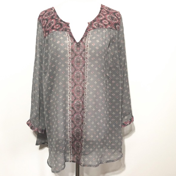 Maurices Tops - Maurice’s Sheer Boho Tunic